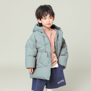 鑫贝尔男童羽绒服加厚中长款儿童宝宝中小童外套2023冬季新款90绒