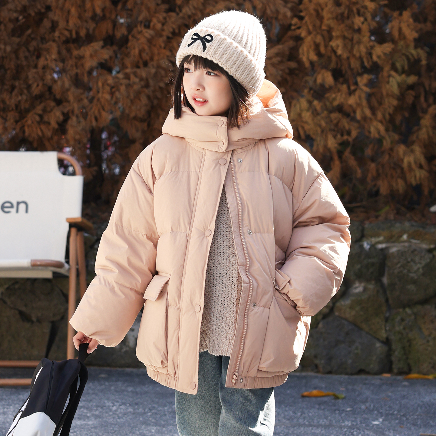 女童羽绒服短款2025冬季新款加厚儿童羽绒服90绒外套中大童4170