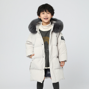 男童羽绒服中长款2022年新款加厚大毛领儿童羽绒服中大童装21869