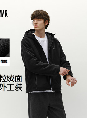 森马户外工装外套摇粒绒夹克男款
