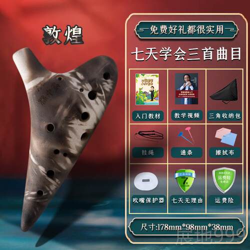 高档林中鸟陶笛12孔A中音C调C演儿童初学十二孔者小学生专业奏乐