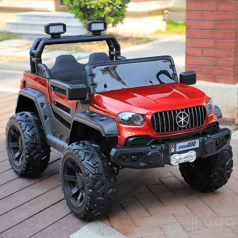 高档新人款车儿电动四轮越野遥控汽车可坐童双超大号充电瓶玩具童
