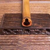 高档丁孔治国乐器台湾桂竹一节南箫典级藏奏萧演大头根八GF调