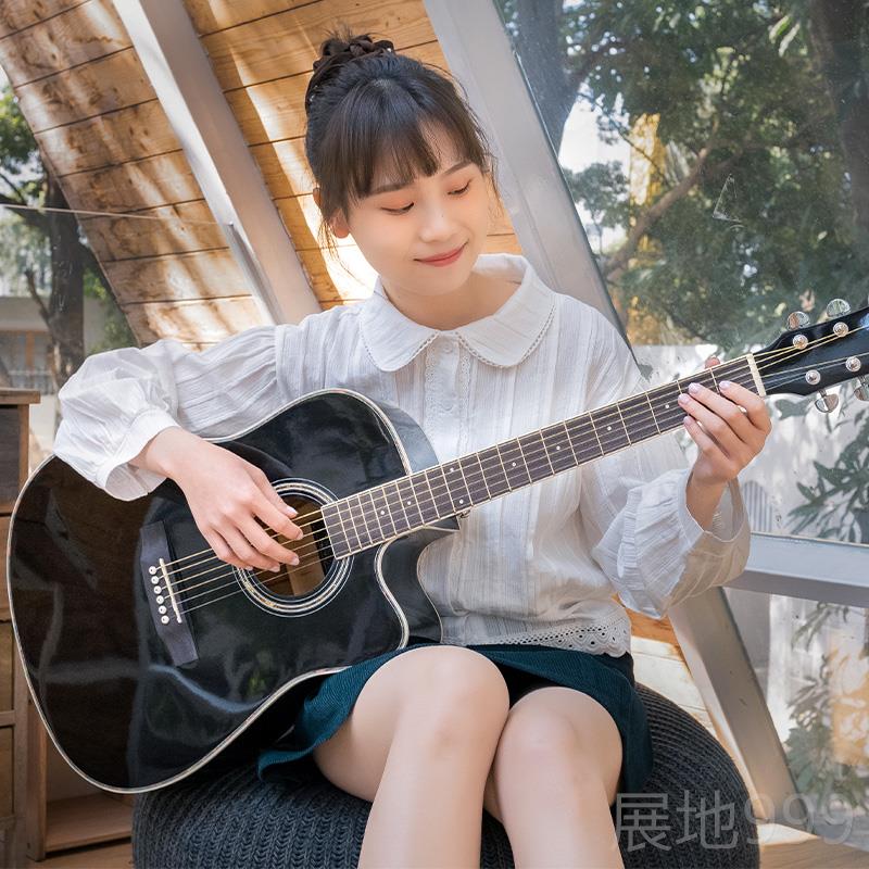 高档401寸亮光他云杉单板练入门习民4谣吉吉他初学者男女生木吉他