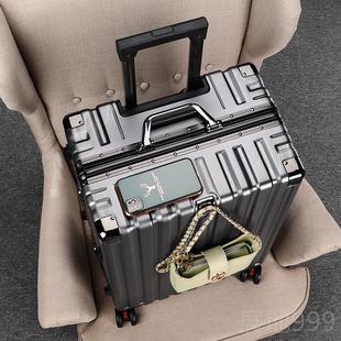 高档行箱女高颜2021新款旅行箱男向轮拉杆万箱李皮箱20寸小型值登