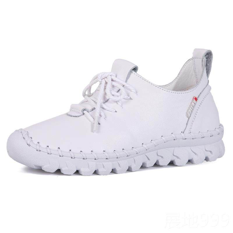 高档软底软面舒3适女鞋2秋02春妈新款真皮平底妈鞋头层牛皮休闲闰,女鞋,浅口单鞋,淘宝优惠券,粉丝福利购,淘宝优惠卷