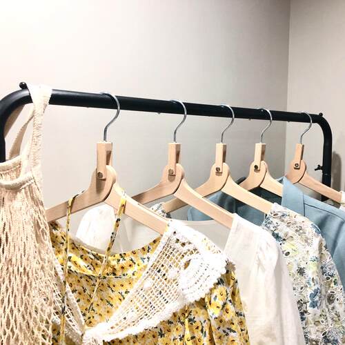 高档折叠实木痕衣架家居服装店旅环行不扩衣领保质防滑舒木适无纯