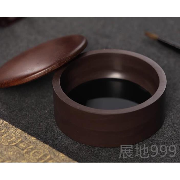 高档宋坑原绿端四带盖砚台石多功能端砚墨池墨海专配文石盖送墨块