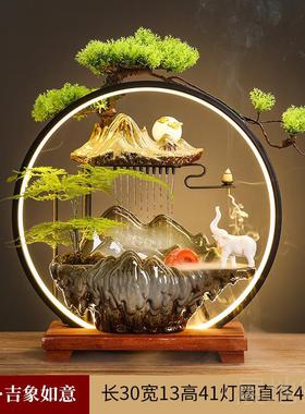 高档流水件新家用中式客厅玄关酒摆柜办公室乔档迁居开业装饰高礼