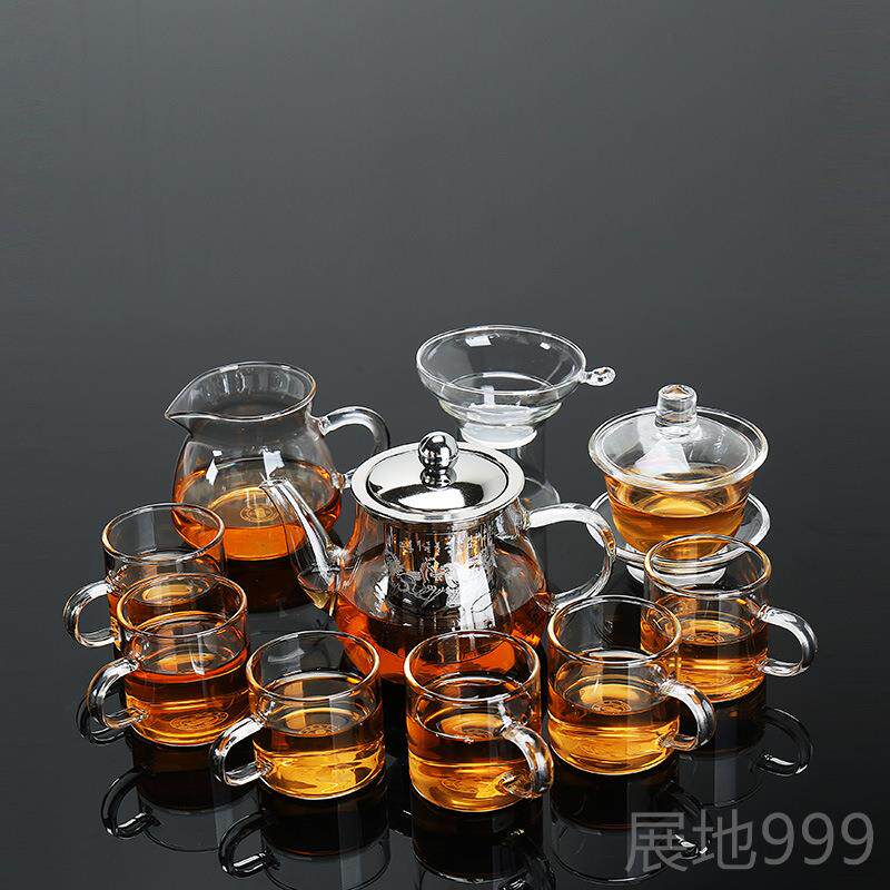 高档耐热功夫璃茶具装日式红邮茶带套过滤泡茶壶玻加厚家用包办公