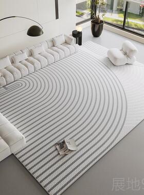 高档灰色地毯客厅轻奢高茶级几毯免洗圈绒可擦家卧床室用边毯沙发