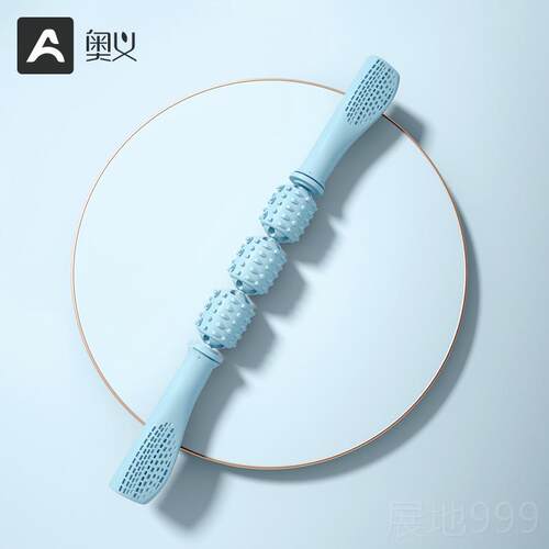 高档狼牙按摩棒小滚轮轴肌肉放松瘦腿筋膜按摩棒深度超按痛琅琊摩