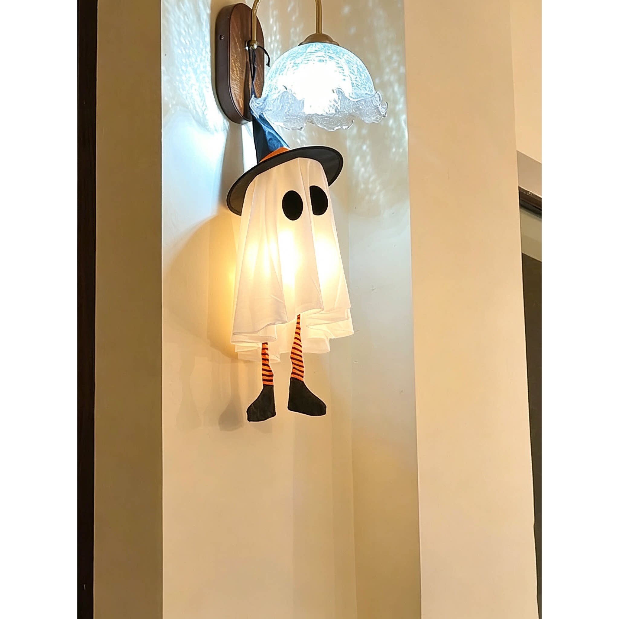 发光幽灵灯挂饰万圣节装饰品酒吧店铺氛围感场景布置吊饰彩灯串