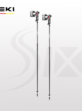 正品LEKI 25-26新款小回转雪杖成人碳杖竞技双板直杖Carbon 14 3D