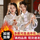 加绒加厚姐妹团伴娘裙 高级感礼服小个子长袖 中式 伴娘服女2025新款