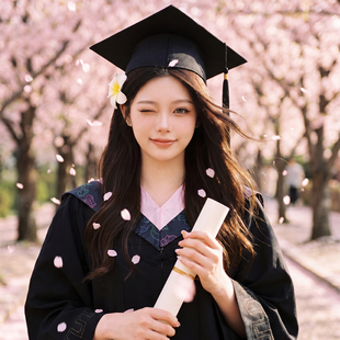 学士服文科大学生内搭毕业拍照礼服硕士工科理科研究生学位学士服
