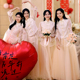 姐妹团礼服小个子高级感仙气旗袍伴娘裙 新款 中式 伴娘服女2026夏季