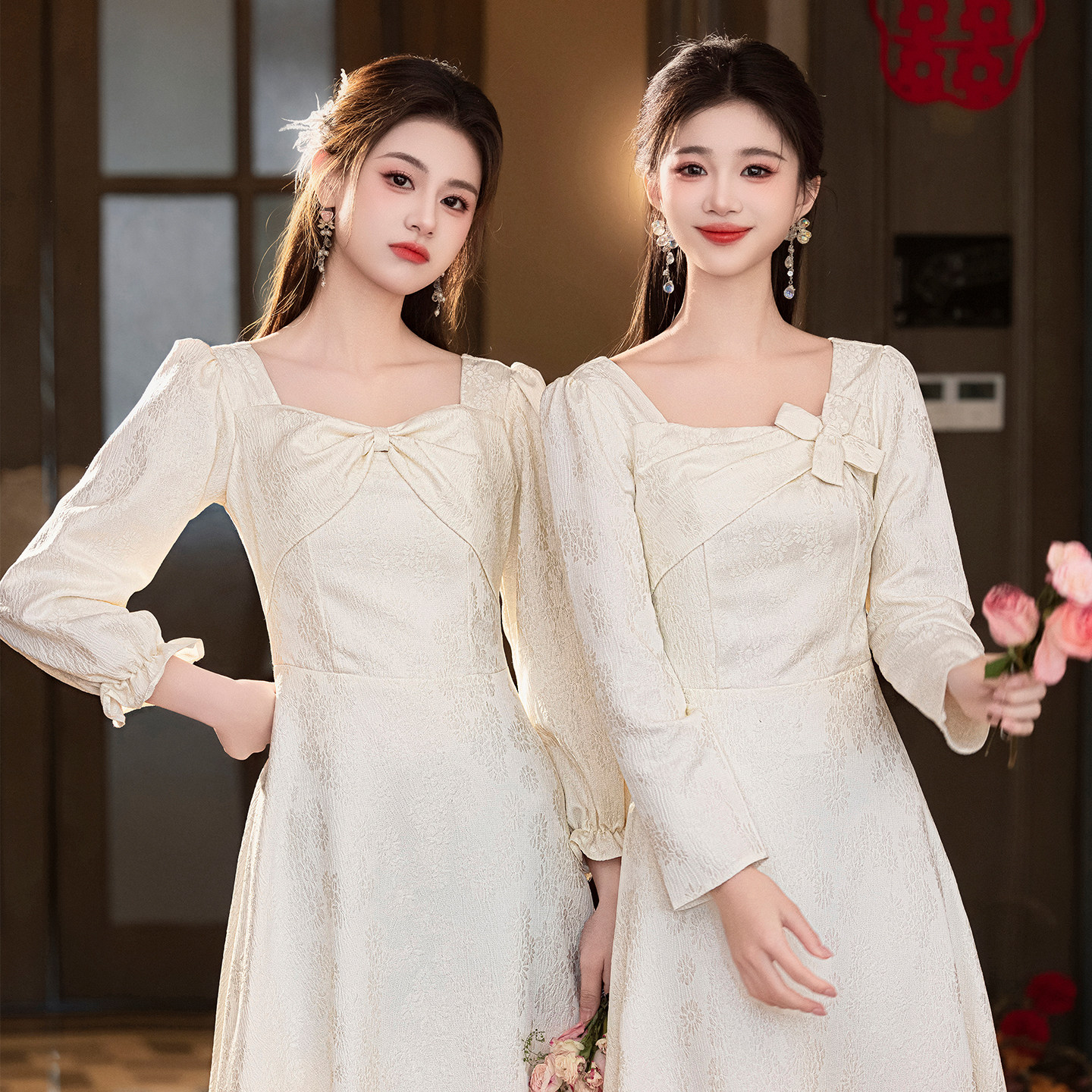 伴娘服女冬季2025新款冬季