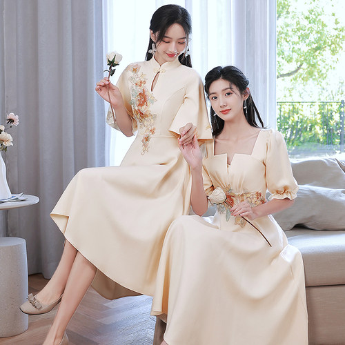 中式伴娘服2026春夏季新款闺蜜