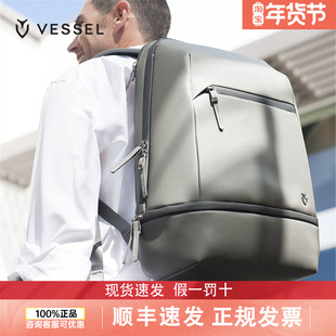 VESSEL双肩背包轻奢高尔夫衣物包便携旅行衣服包干湿分离独立鞋袋
