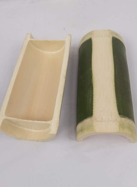 竹筒饭竹筒对开款竹筒竹器竹制品毛竹竹筒绿色竹筒餐具竹筒饭蒸筒