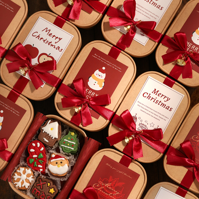 2025圣诞节糖果盒礼盒曲奇饼干姜饼盒子包装盒礼物盒子伴手礼空盒