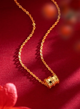 越南沙金项链女吊坠久不掉色仿黄金色新款简约小蛮腰吊坠热销爆款
