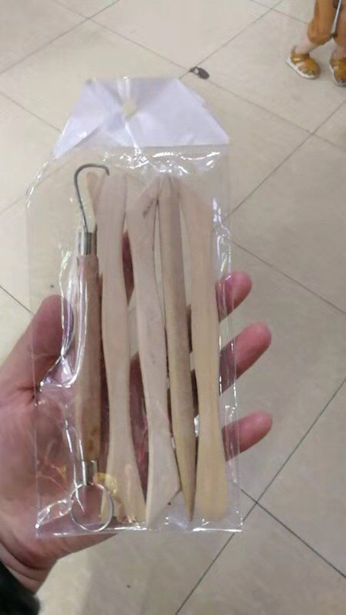 包邮软陶工具 泥塑 陶艺工具 木质泥塑刀陶艺刀 学生5件套装 手艺