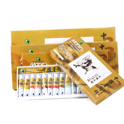 包邮马利 12|18|24|36色中国画颜料书法工笔画仿古画水墨画套装