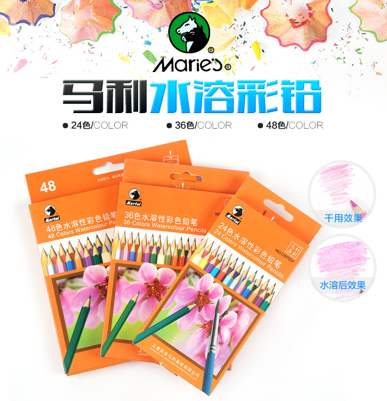 12色美术绘画套装水溶性彩铅
