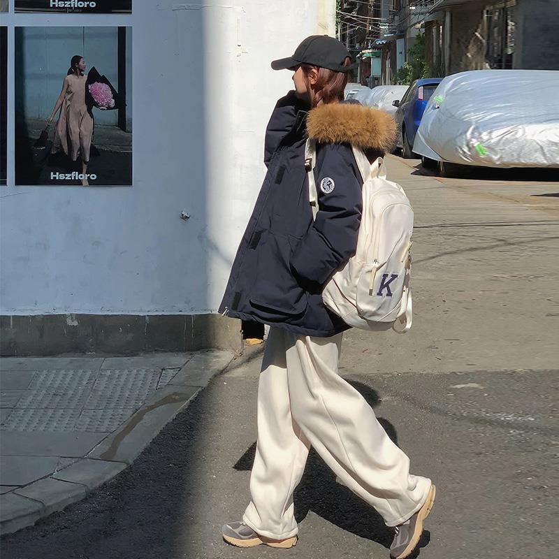 羽绒棉服女2025新款韩系宽松工装棉袄冬季加厚派克服棉衣情侣外套