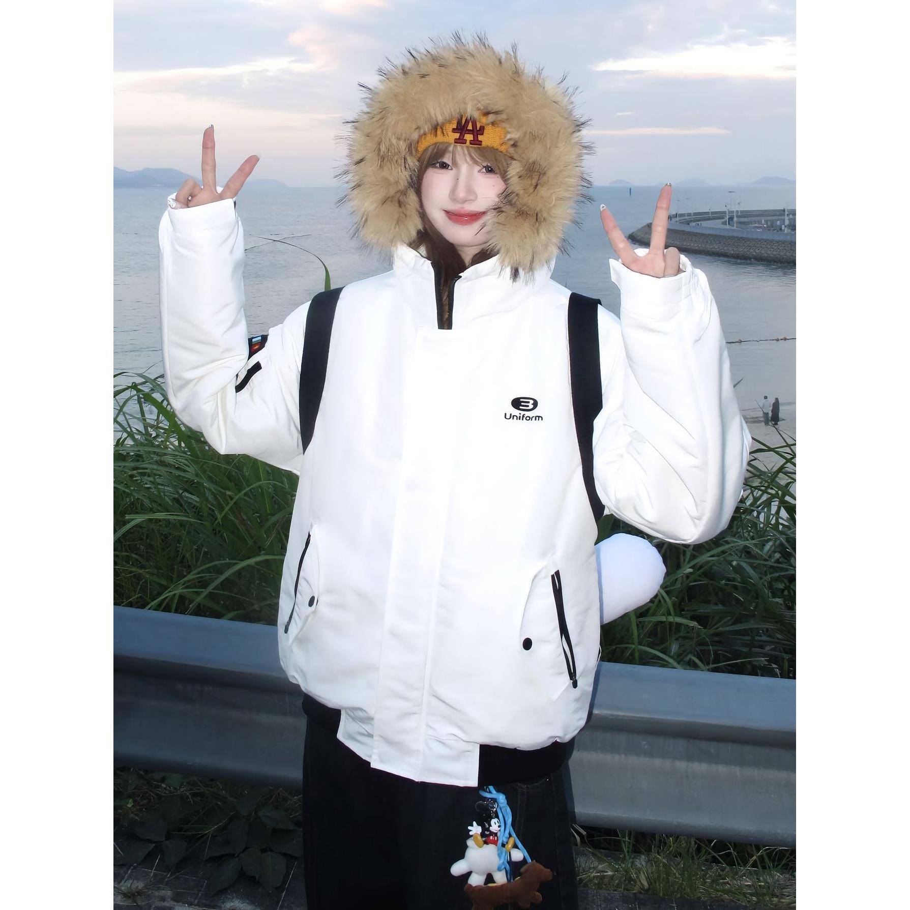 韩系派克服羽绒棉服女2025冬季新款棉衣外套小个子冬装学生厚棉袄