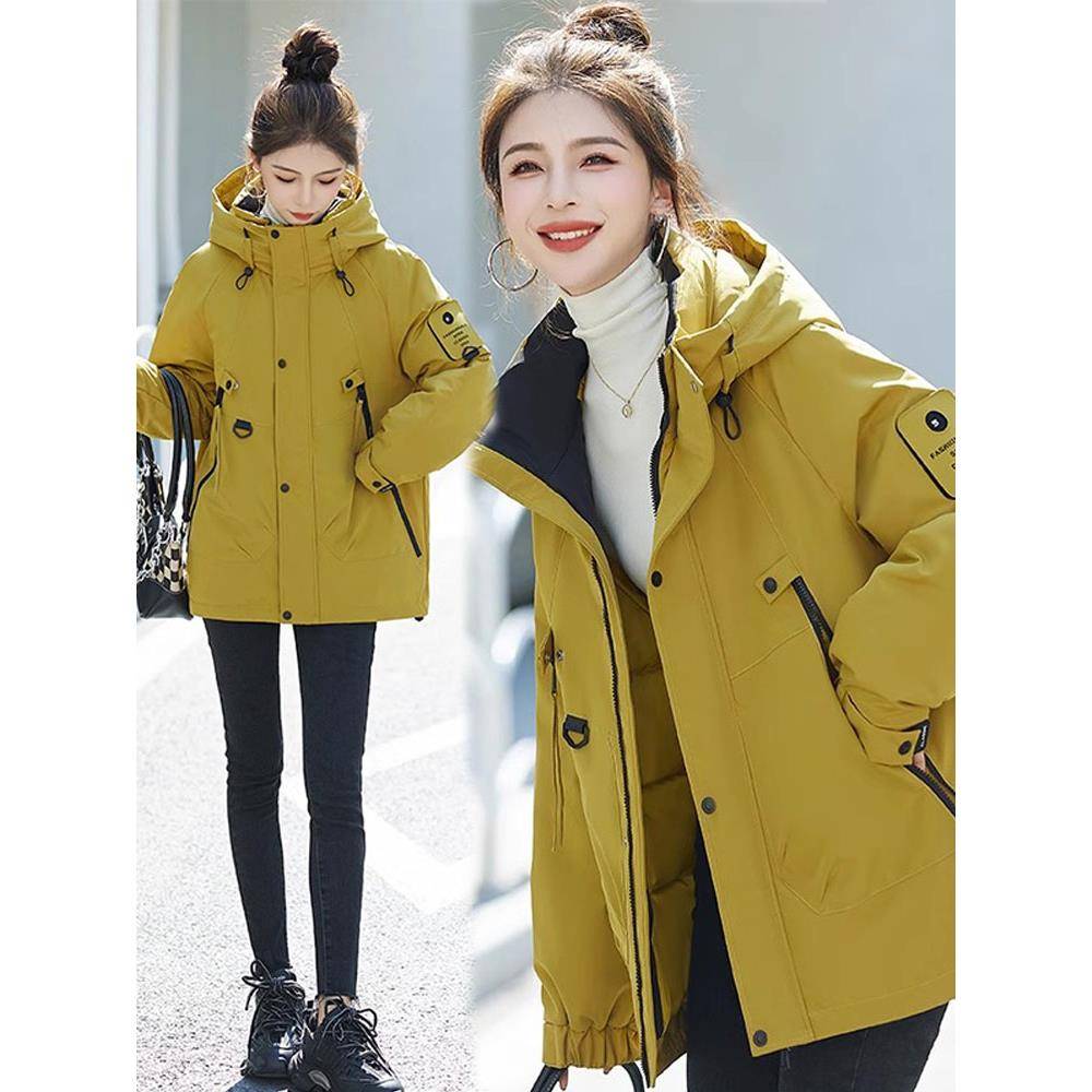 2025秋冬季新款羽绒棉服外套女宽松休闲夹克派克服户外冲锋衣棉袄