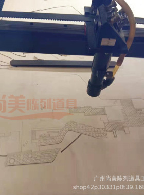 模型激光切割板打印雕刻烙画板层板瓦楞纸镂空建筑制作椴木毕业