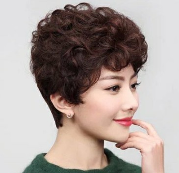 新化疗女假发假发女短发 蓬松短卷发女士中老年韩国透气不闷热假