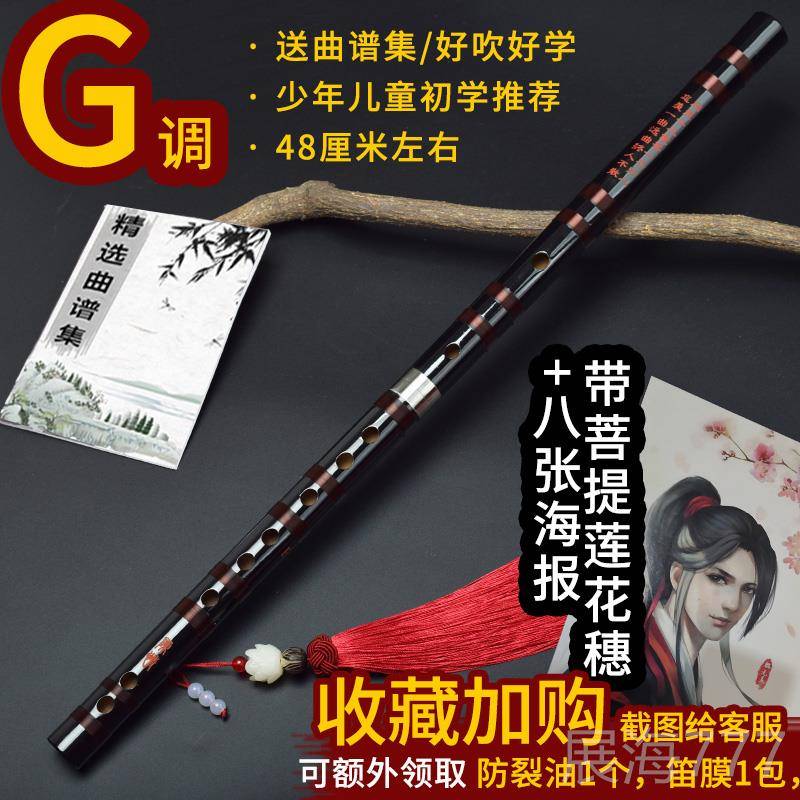 高档笛子魔道情竹笛基乐器萧笛础初学陈古风专业D横零笛E儿童F成