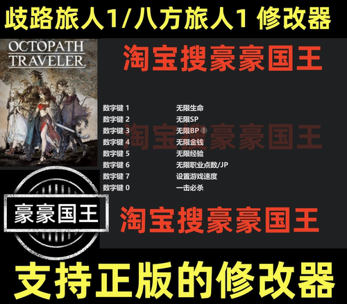 Steam歧路旅人1/八方旅人1修改器