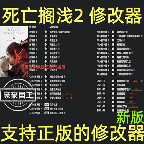 Steam死亡搁浅2超级修改器