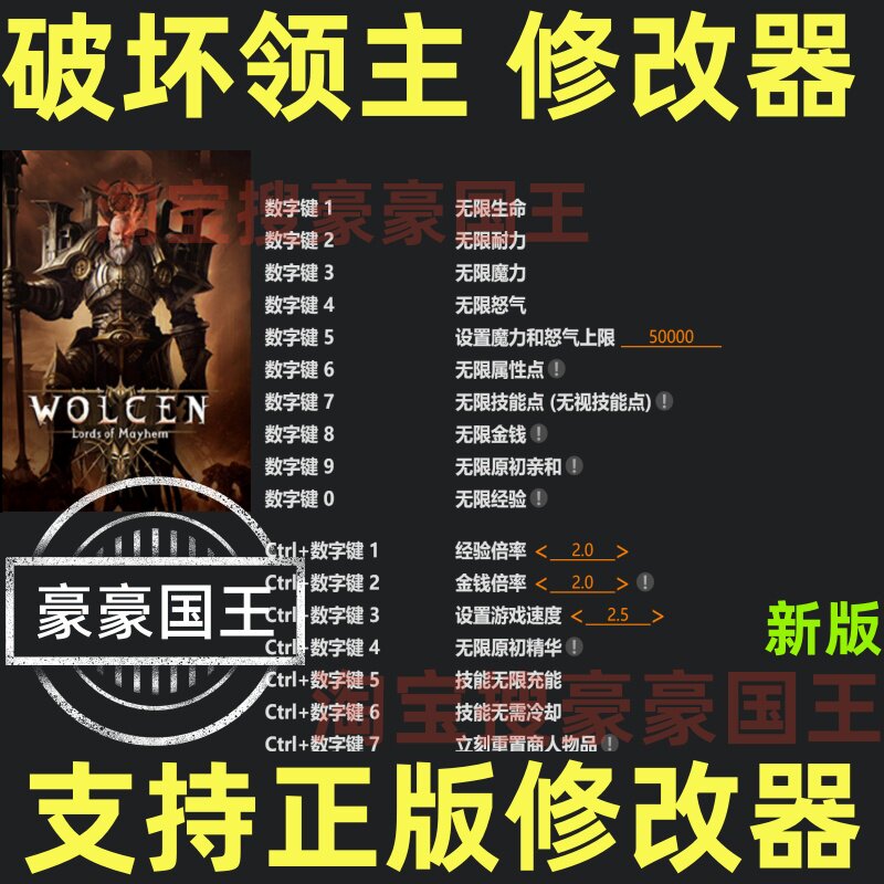 破坏领主修改器 正版Steam单机辅助电脑单机科技软件 不含游戏 - 实物图