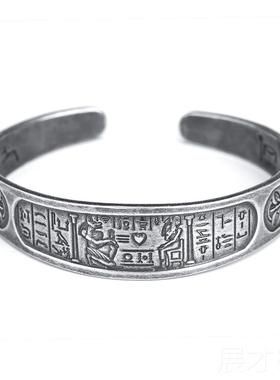 正品舐犬情书·阿开努比斯狗银古及壁埃画 画 口手镯子纯送女友生