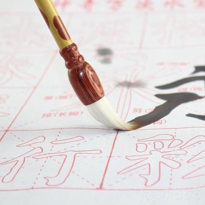 正品精短峰毛笔蒜头笔大中小号隶书书品斗法毛笔国画笔毛大楷提毛