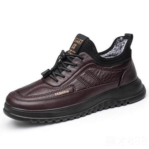 正品冬男士棉鞋加天绒加厚保暖季中年人爸爸防水防老滑冬老北京布
