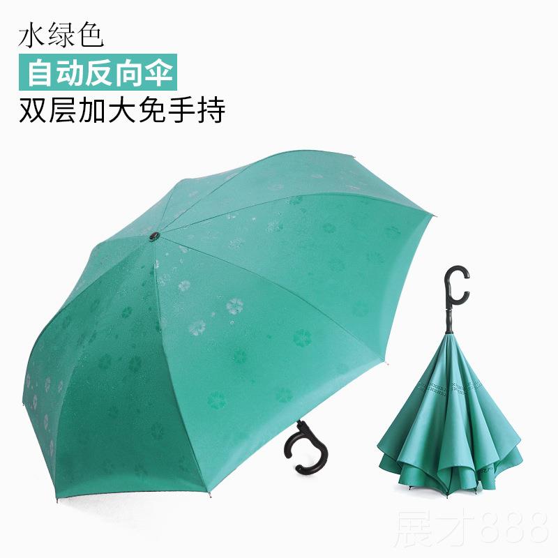 正品洛雨伞反向伞大号长柄奈双层大全自动汽车车用超双用人晴雨两