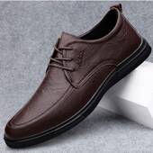 新豆商豆鞋 季 男真皮牛皮休闲 皮鞋 百搭软底务 正品 韩版 哥男叔春款