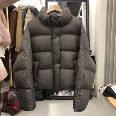 爆款羽绒服女轻薄时尚洋气2025短款小个子显瘦泡芙高级感灰色外套
