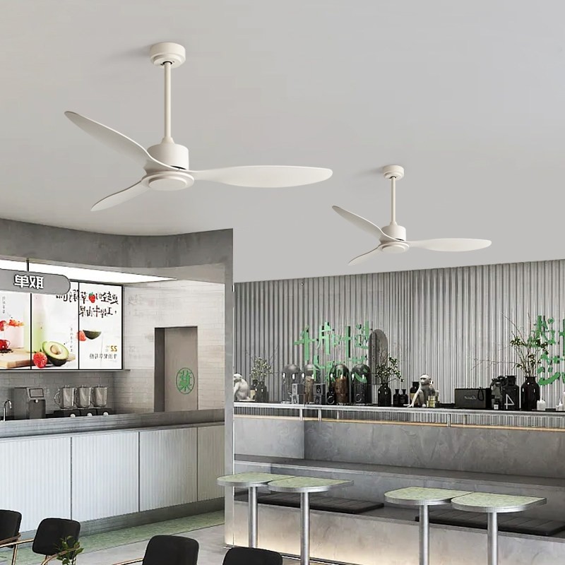 大风力黑色复古吊扇餐厅客厅家用风扇吊灯简约无灯电风扇商用吸顶