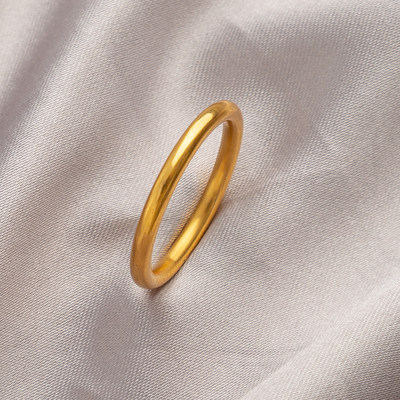 古法传承素圈戒指女气质小众设计感轻奢食指钛钢简约不掉色指环