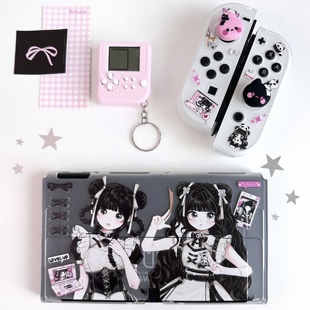 可露露原创中华熊猫妹switch保护壳ns2任天堂oled分体硬壳y2k少女