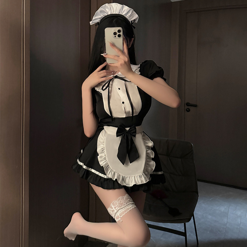 性感纯欲小胸经典女仆cosplay角色扮演短裙女佣制服万圣节qqny