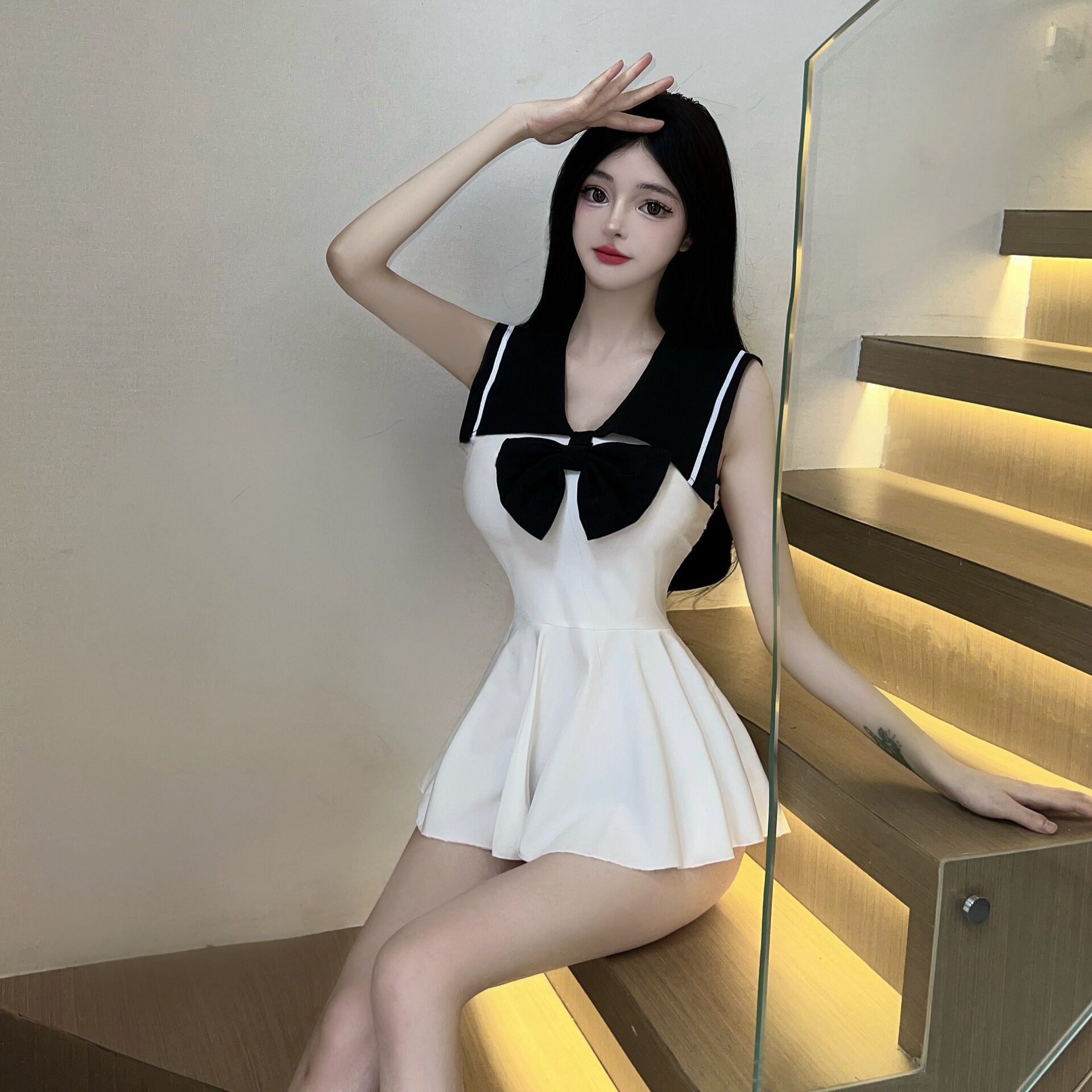 原创学妹情趣味内衣性感水手服连衣裙学姐日系清纯JK制服可爱qqny
